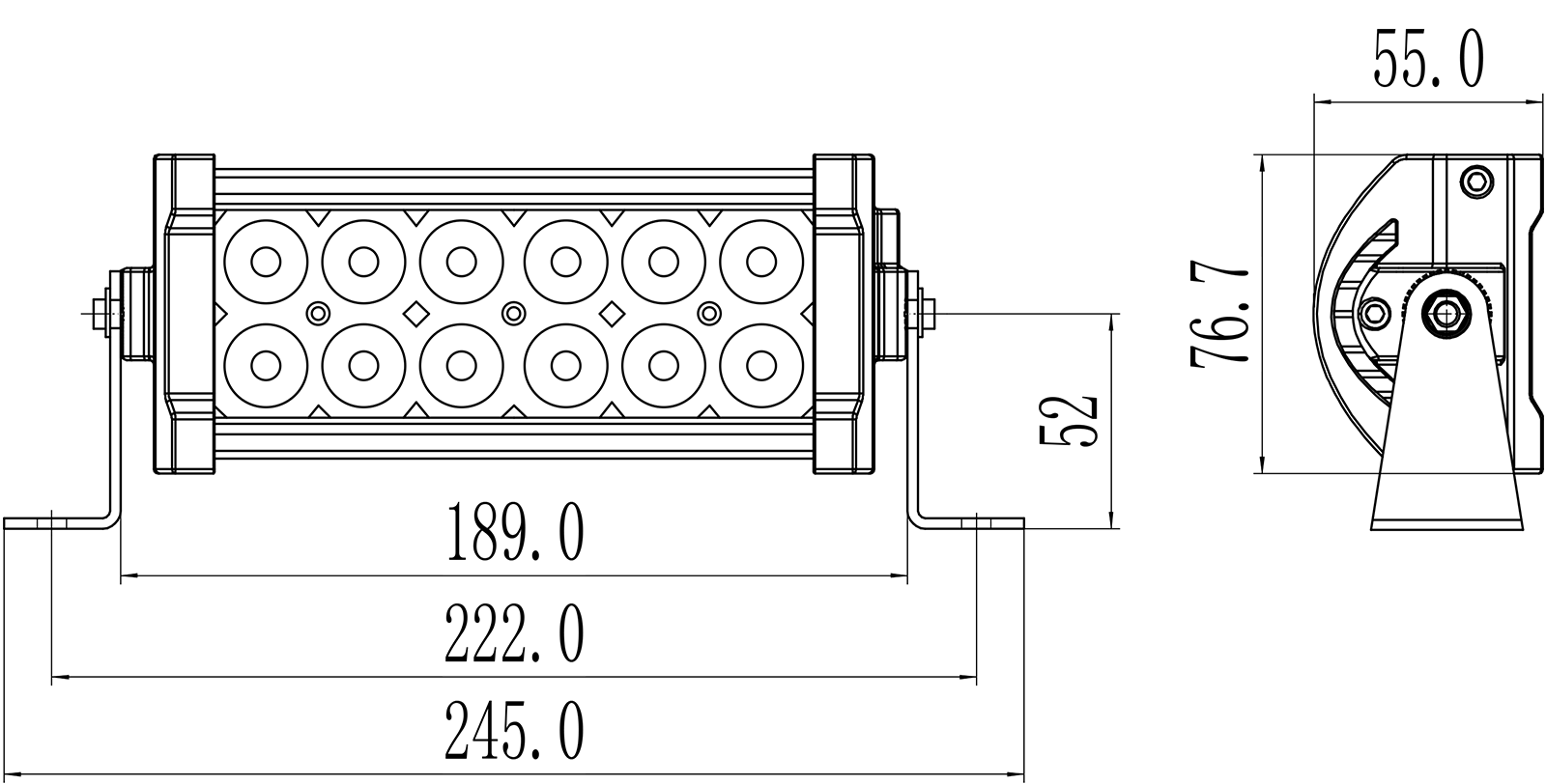 LED-Lichtbalken 10-30V  3240lm