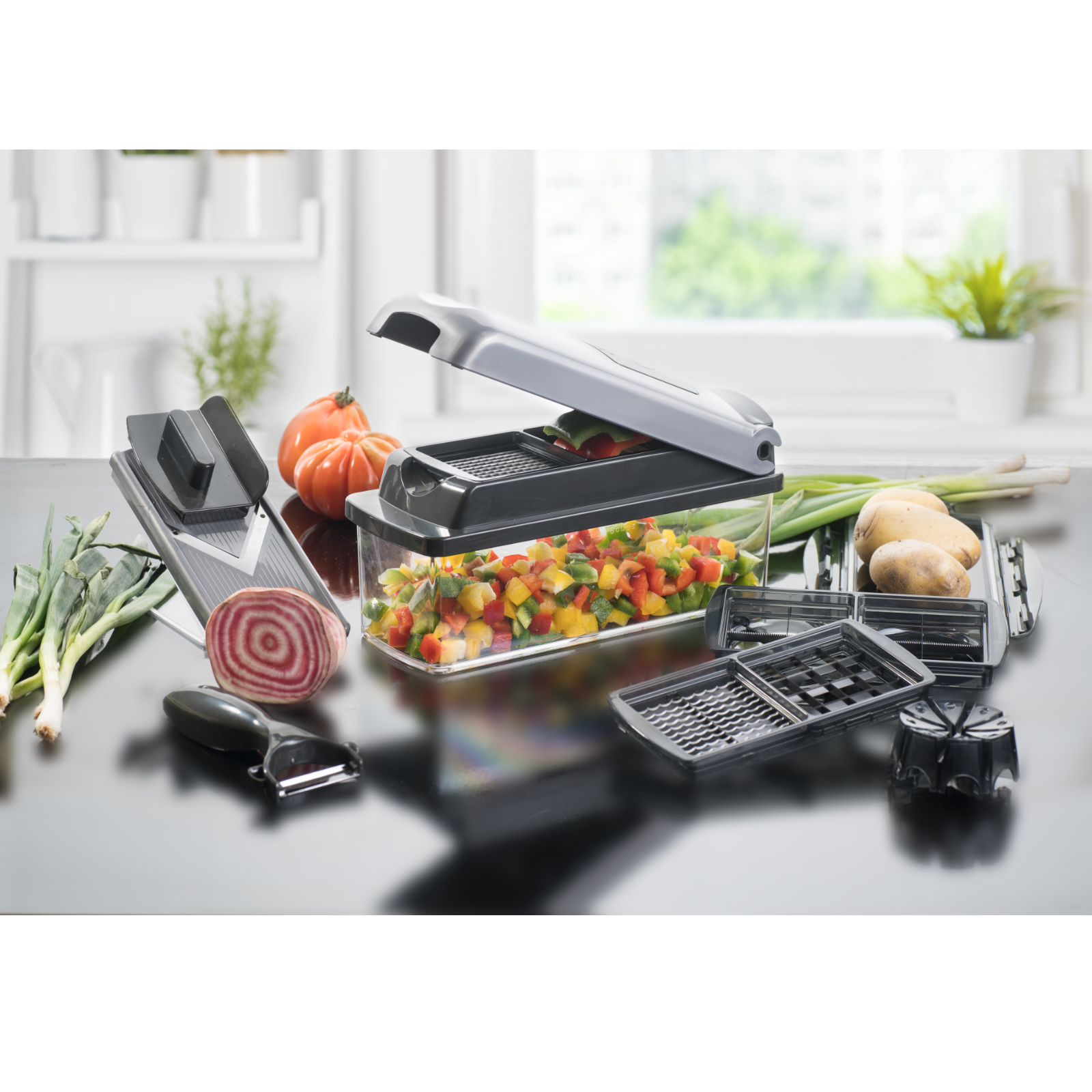Genius Nicer Dicer Plus 12tlg. grau
