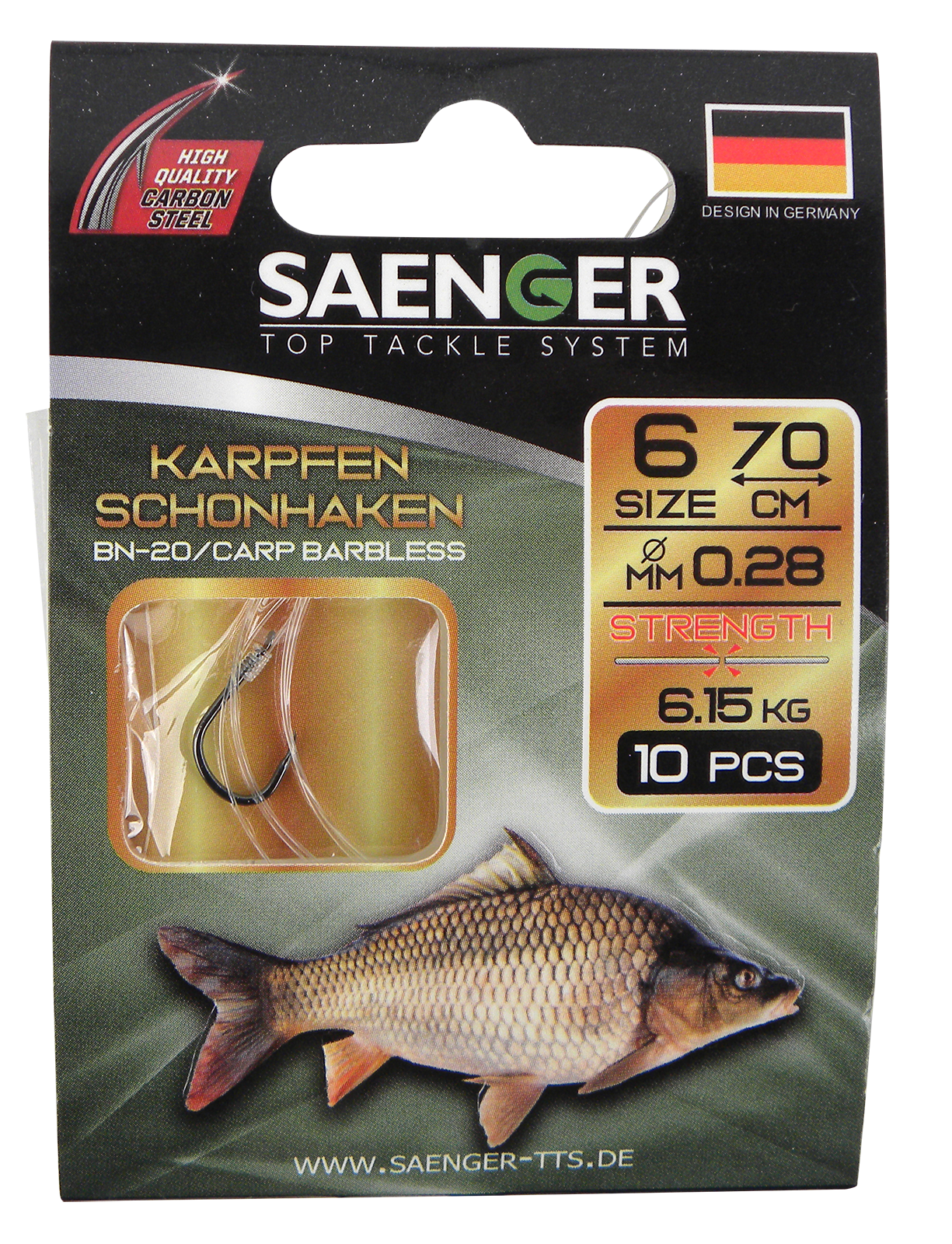 Karpfen-Schonhaken Gr.6 0,25 mm