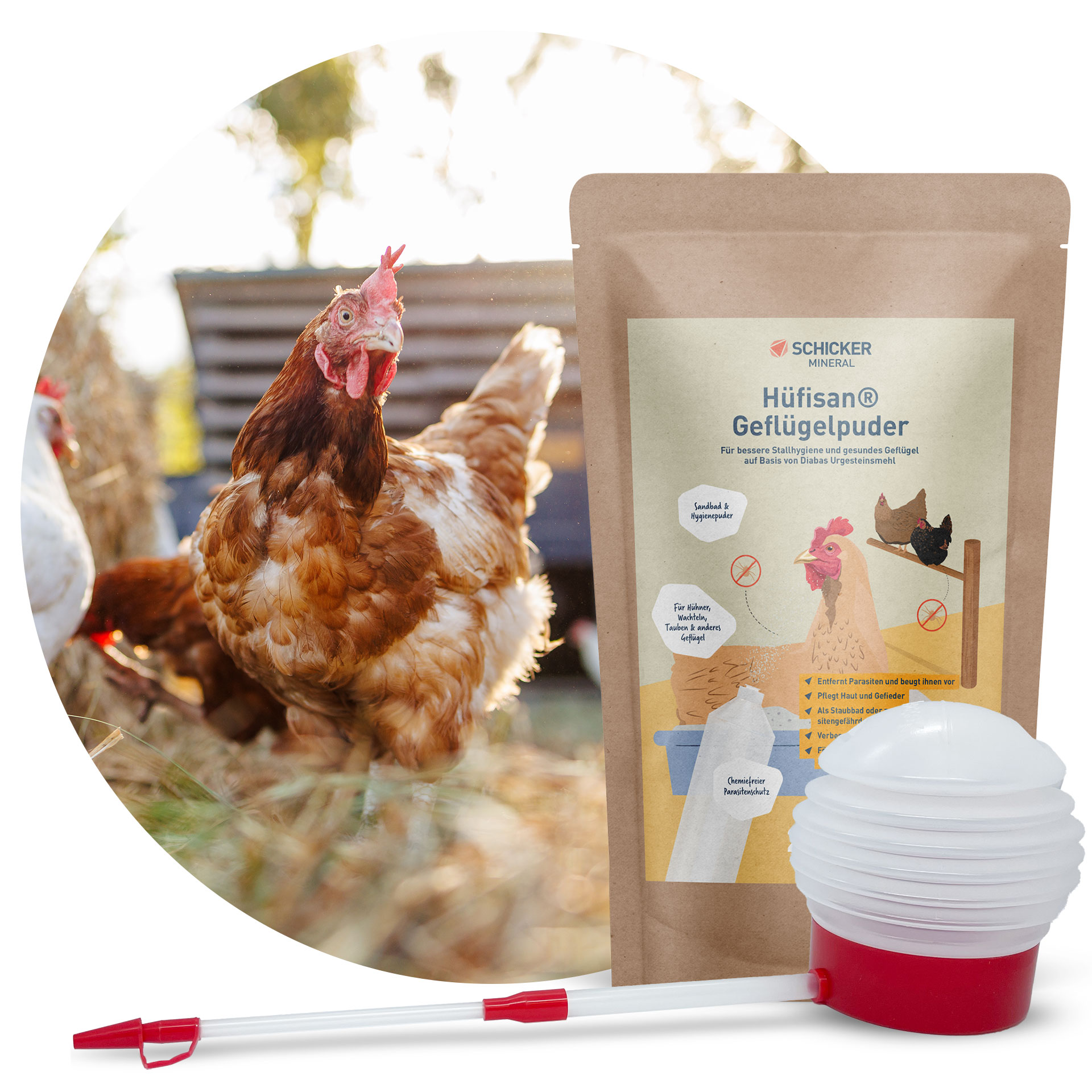 Hüfisan® Hygiene-Kombi Plus - 2,5 kg Sack + Pulverzerstäuber
