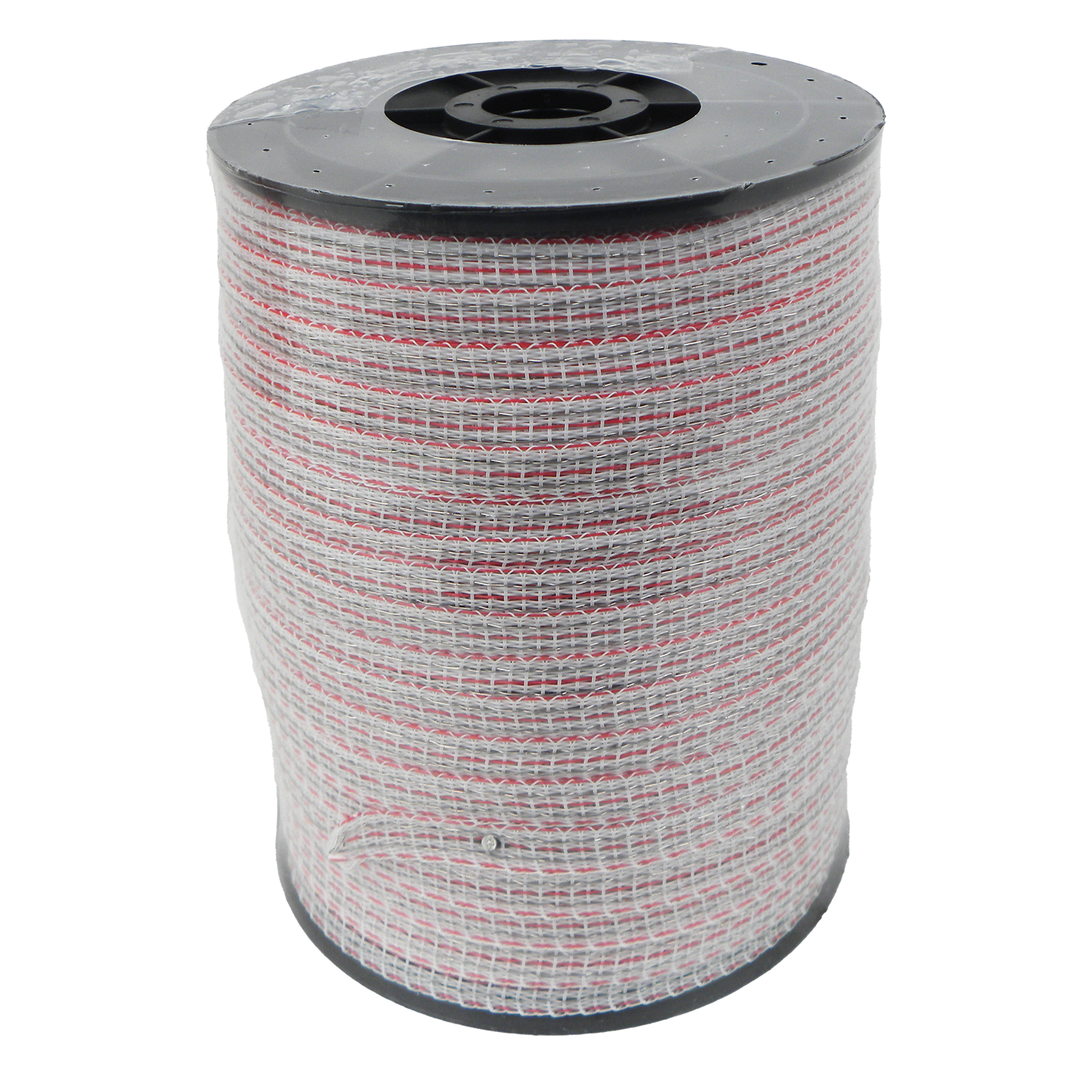 White/red pasture fence tape, 10 mm / 200 m