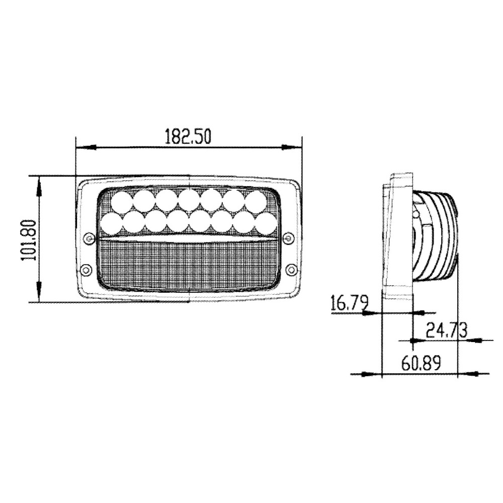 LED Arbeitscheinwerfer für Einbau zu Steyr, Lindner, Fendt