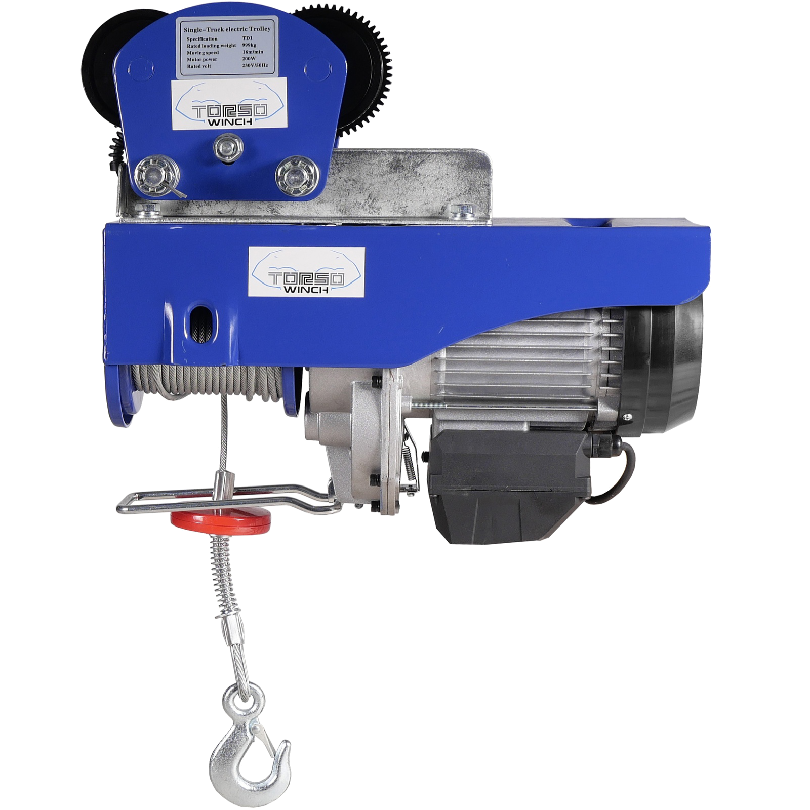 Elektro-Seilwinde 445/990 Kg mit Fahrwerk und Funk Elektro-Seilwinde 445/990 Kg mit Fahrwerk und Funk