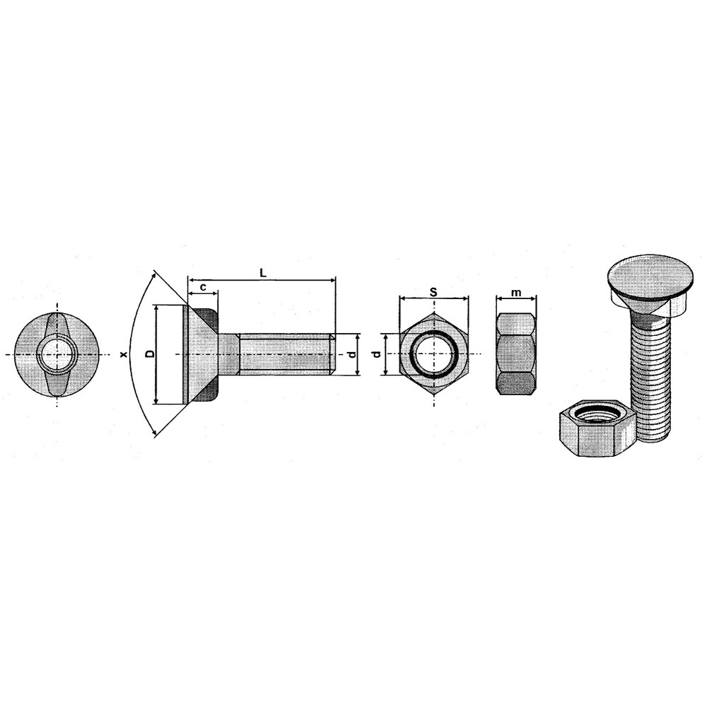 Scharschrauben mit 2 Nasen ISO5713
