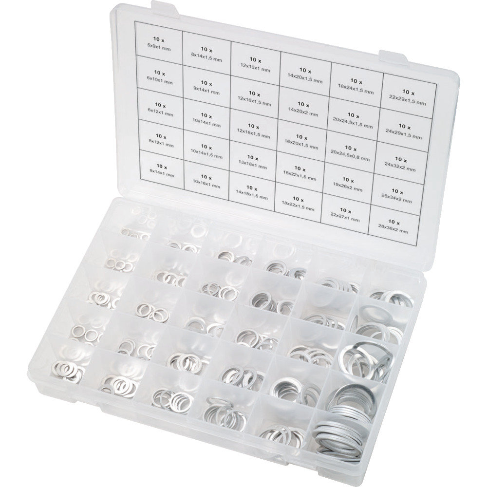 Alu-Dichtring Sortiment, 300-tlg.