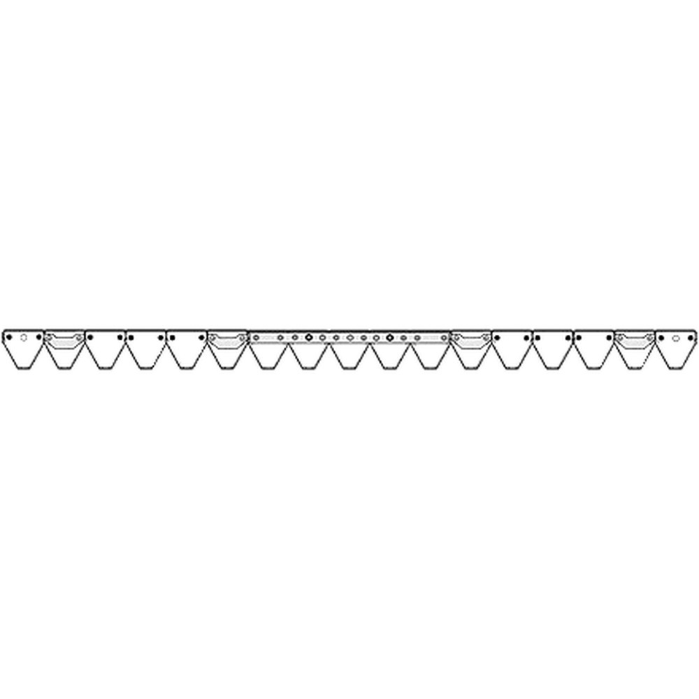 Mähmesser 130 cm 17 Klingen, 2 Gewindelöcher M8, Lochabstand 152 mm zu Pfeilschnittbalken T61 neue Ausführung