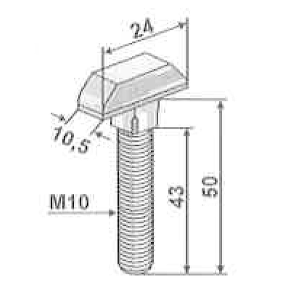 Kettenschraube M10x50, Festigkeit 8.8