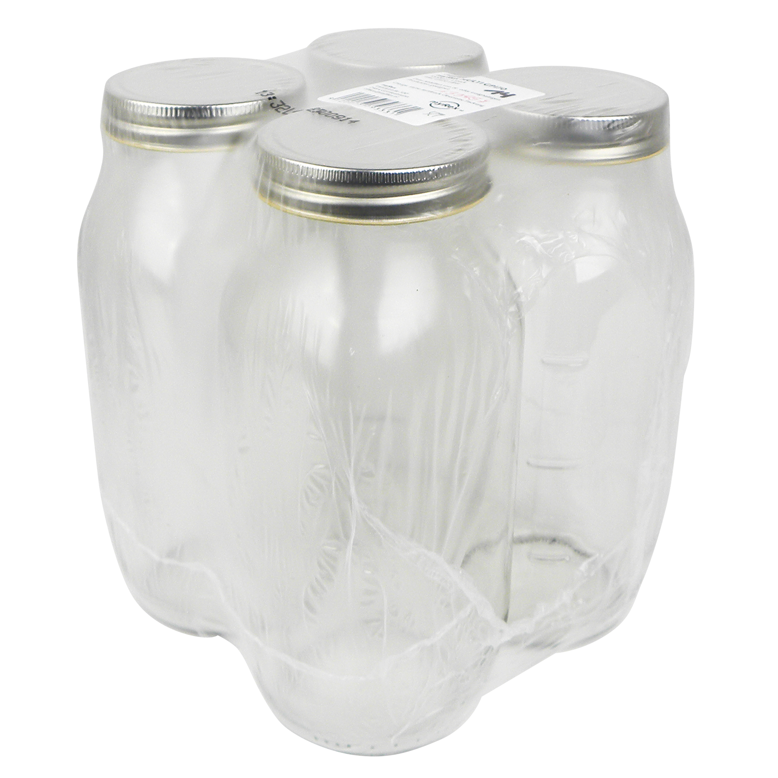 Saftflasche Multi 4-er mit Schraubdeckel silber GPI