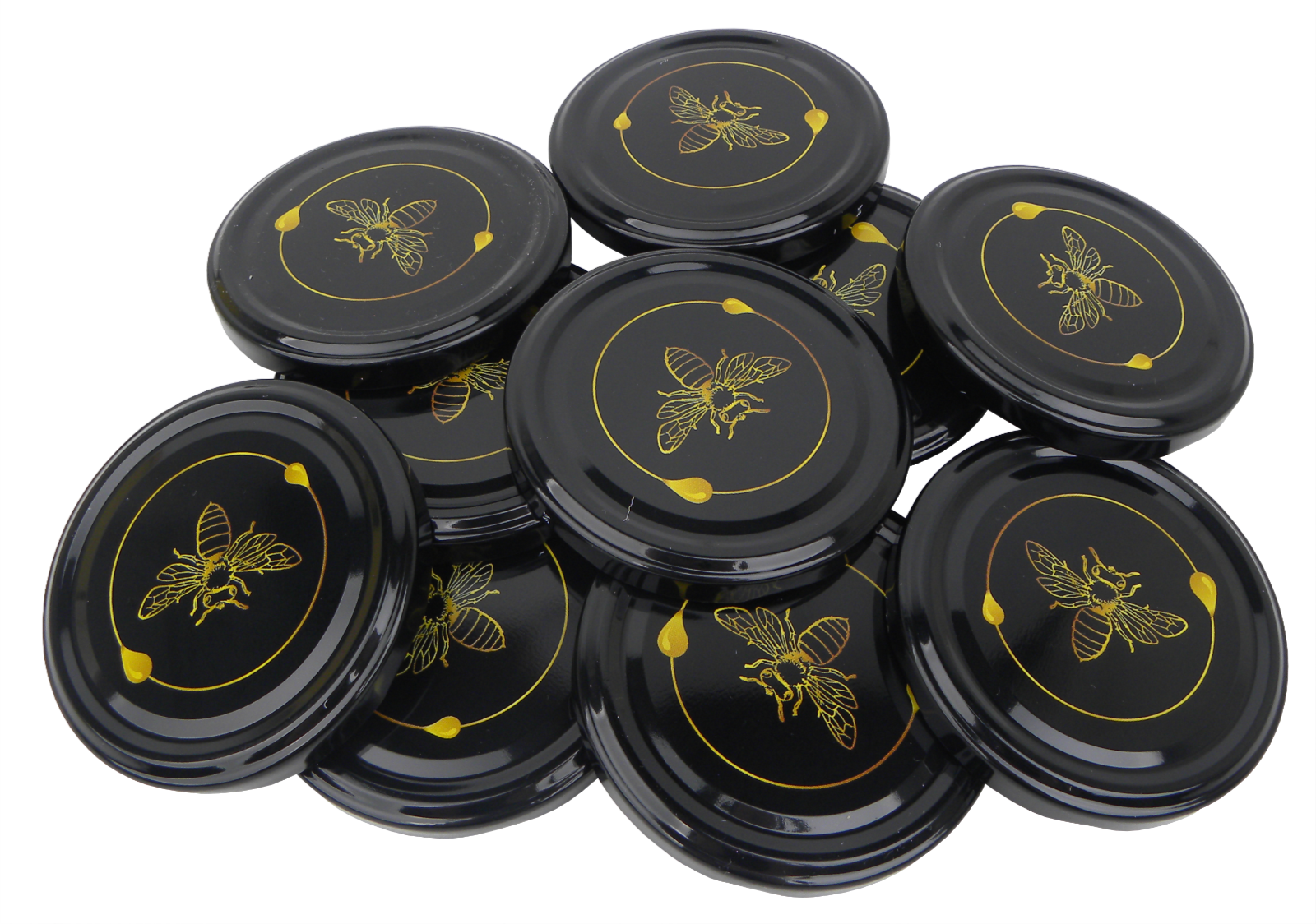 Schraubverschluss 10 Stk. 'schwarz & Biene gelb'