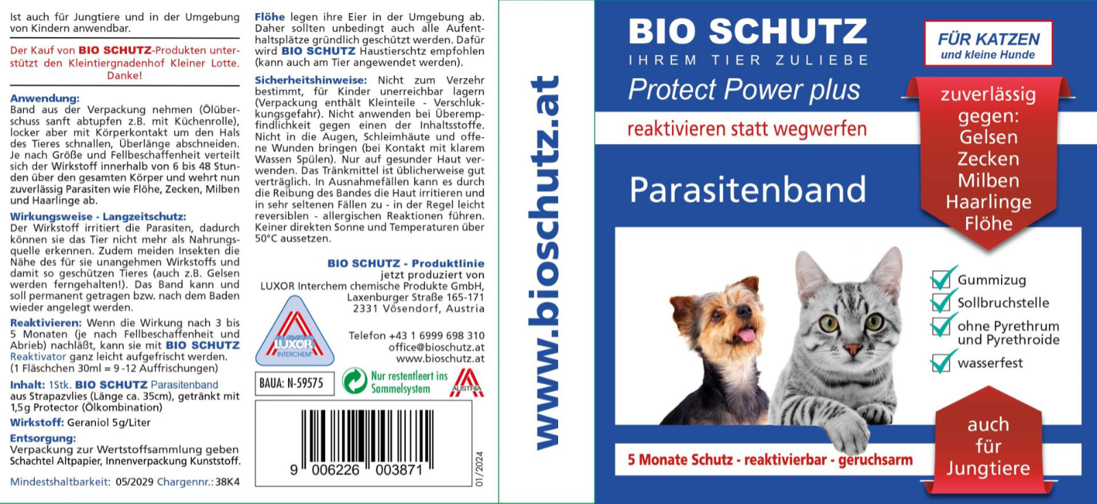 Parasitenband Proect Power Plus Katze