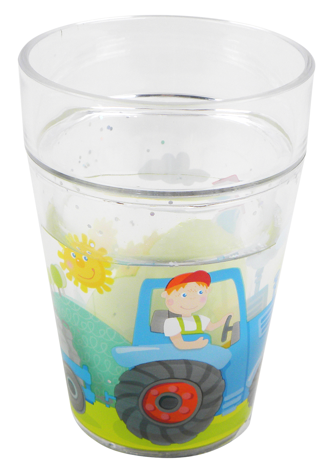 Glitzerbecher Traktor
