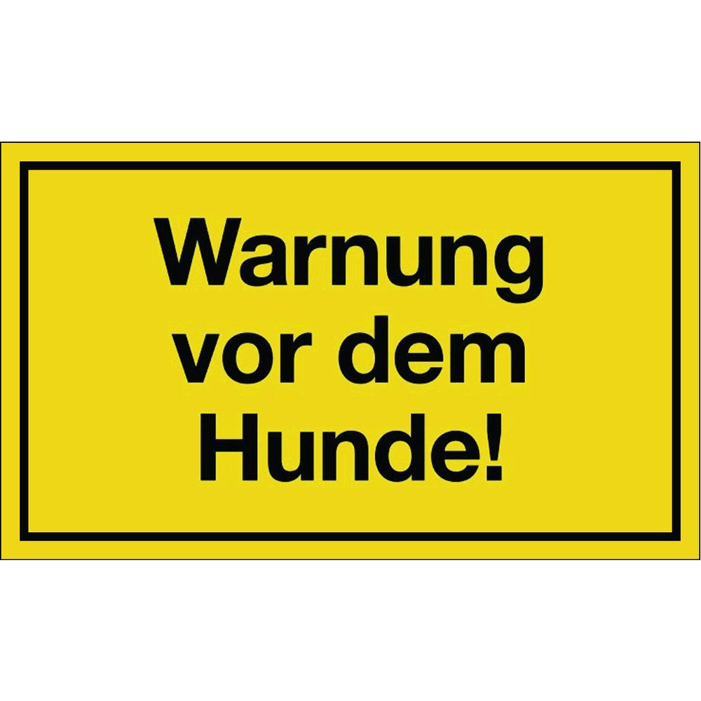 Warntafel Warnung vor dem Hunde