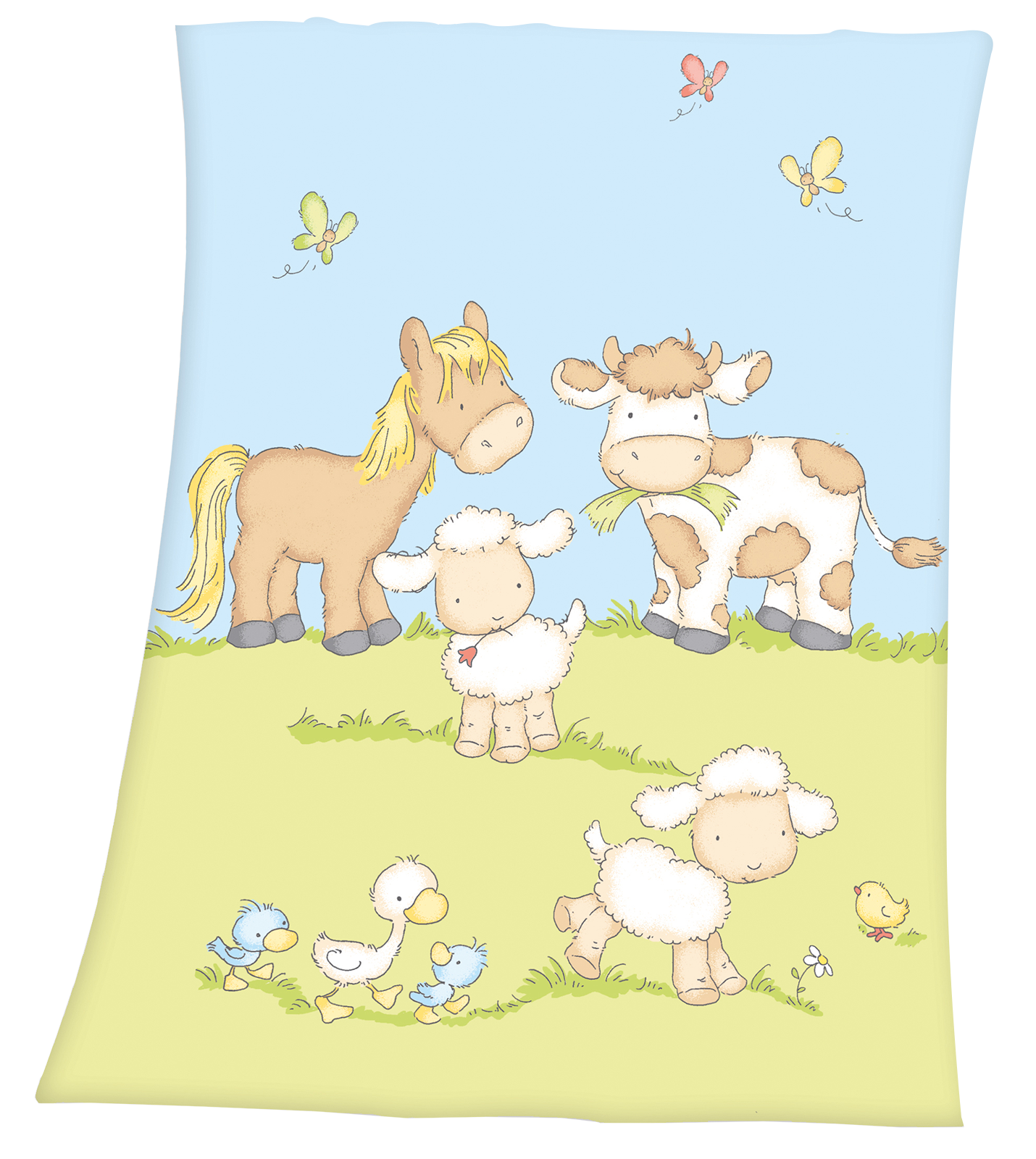 Kuscheldecke Bauernhoftiere Baby