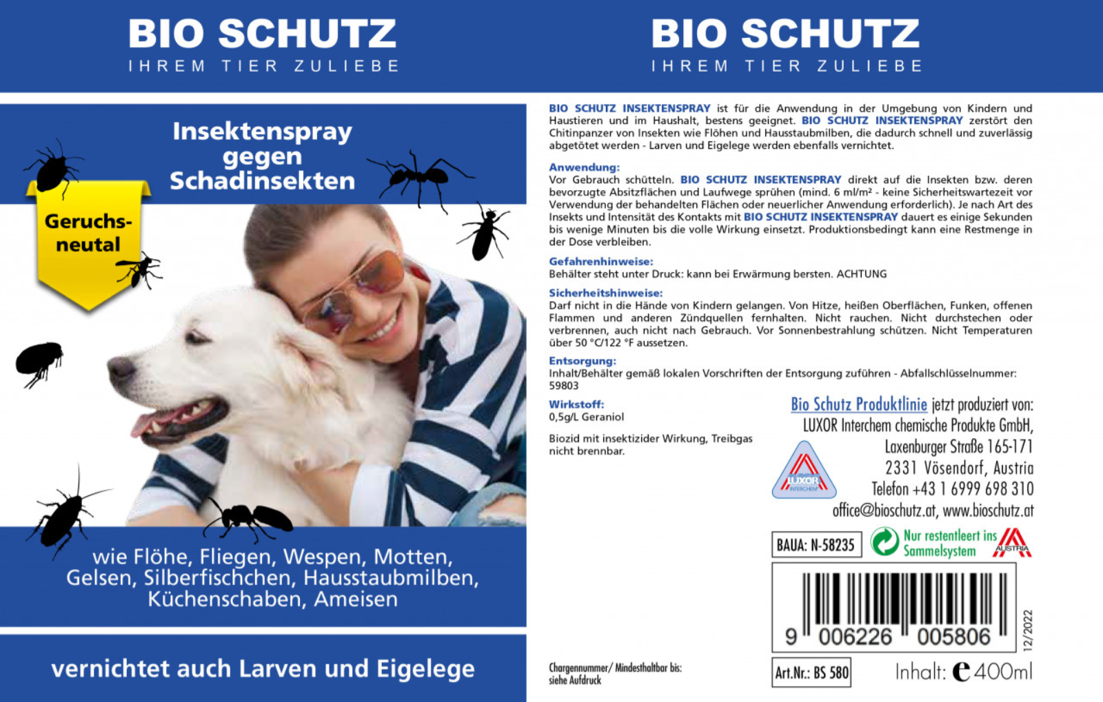 Insektenspray 400 ml