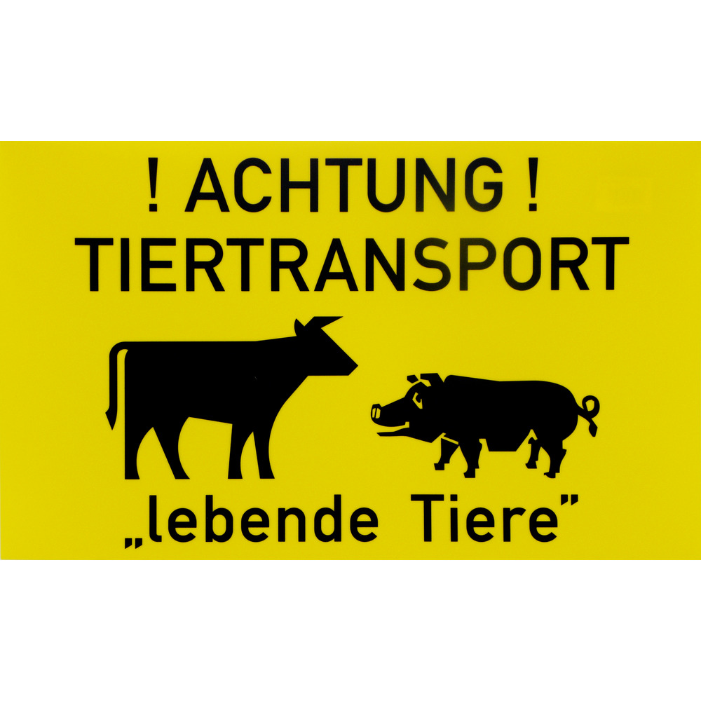 Schild Tiertransport, lebende Tier