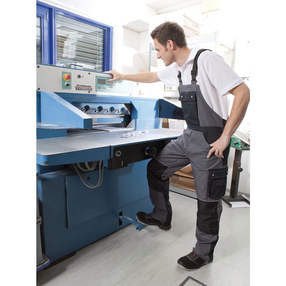 Latzhose Professional grau/schwarz