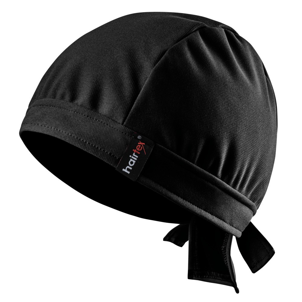 Stall-Mütze mit Bändern schwarz - hairtex®
