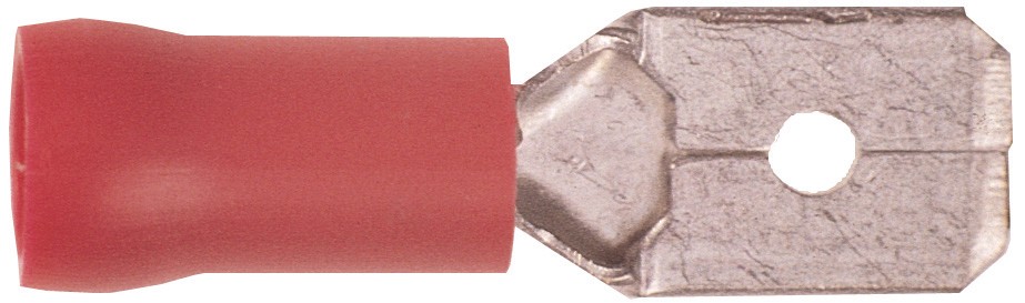 Flachstecker Rot 6,3mm 20stk